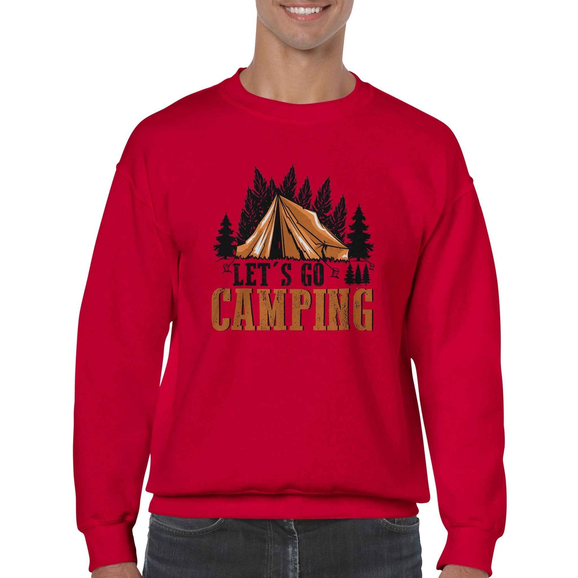 Classic Unisex Crewneck Sweatshirt, Let's Go Camping