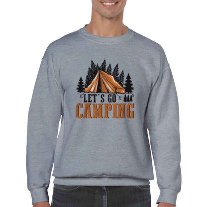 Classic Unisex Crewneck Sweatshirt, Let's Go Camping