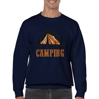 Classic Unisex Crewneck Sweatshirt, Let's Go Camping