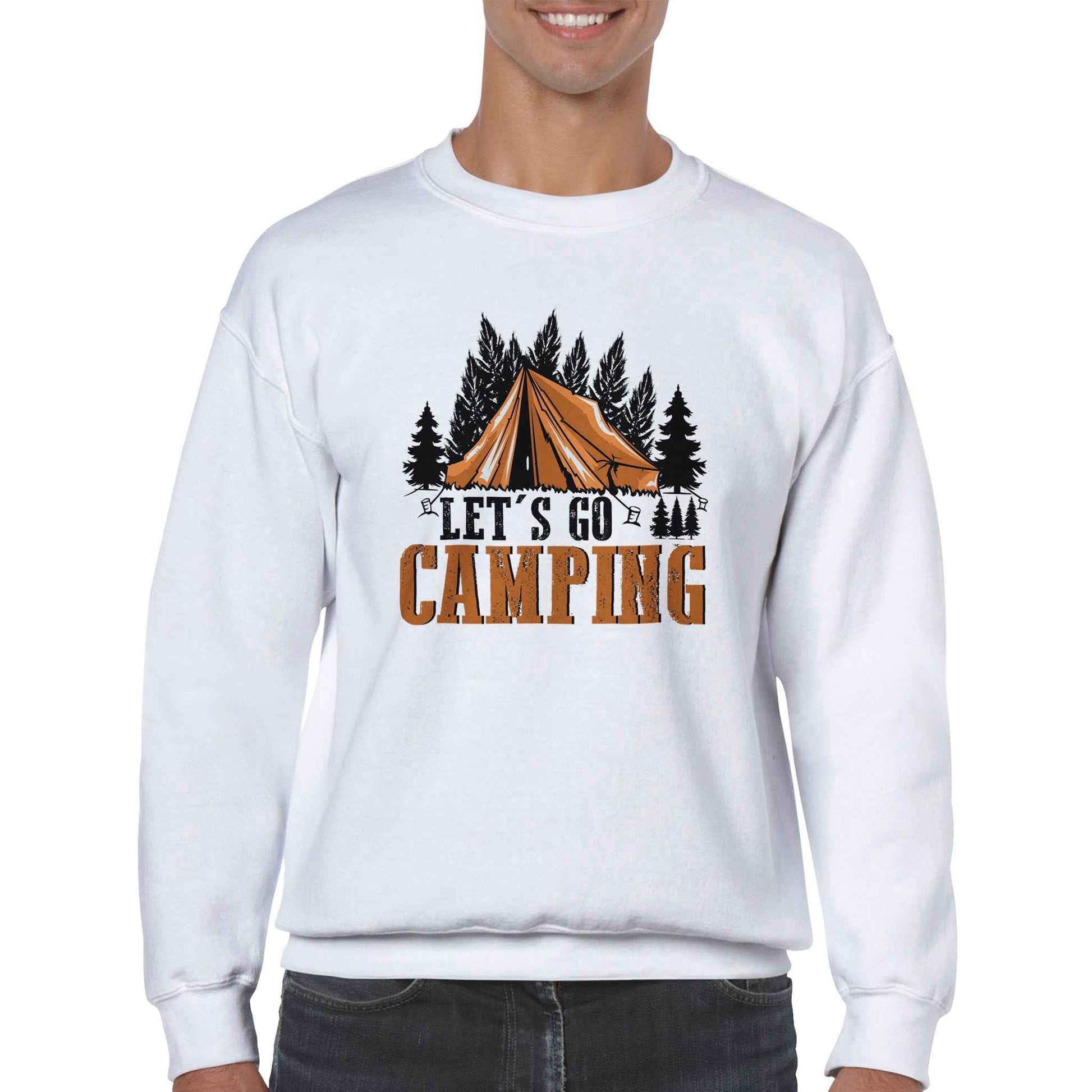 Classic Unisex Crewneck Sweatshirt, Let's Go Camping