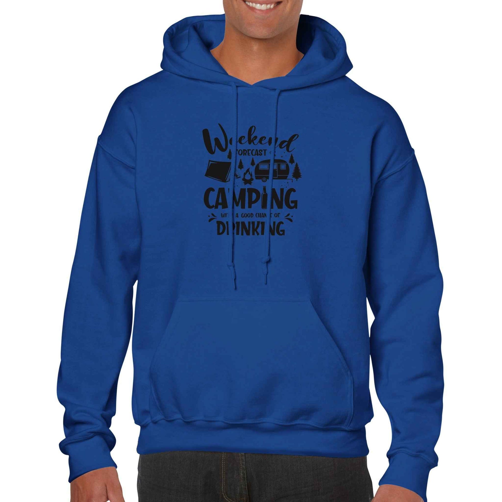 Classic Unisex Pullover Hoodie, Weekend Forecast Camping & Drinking