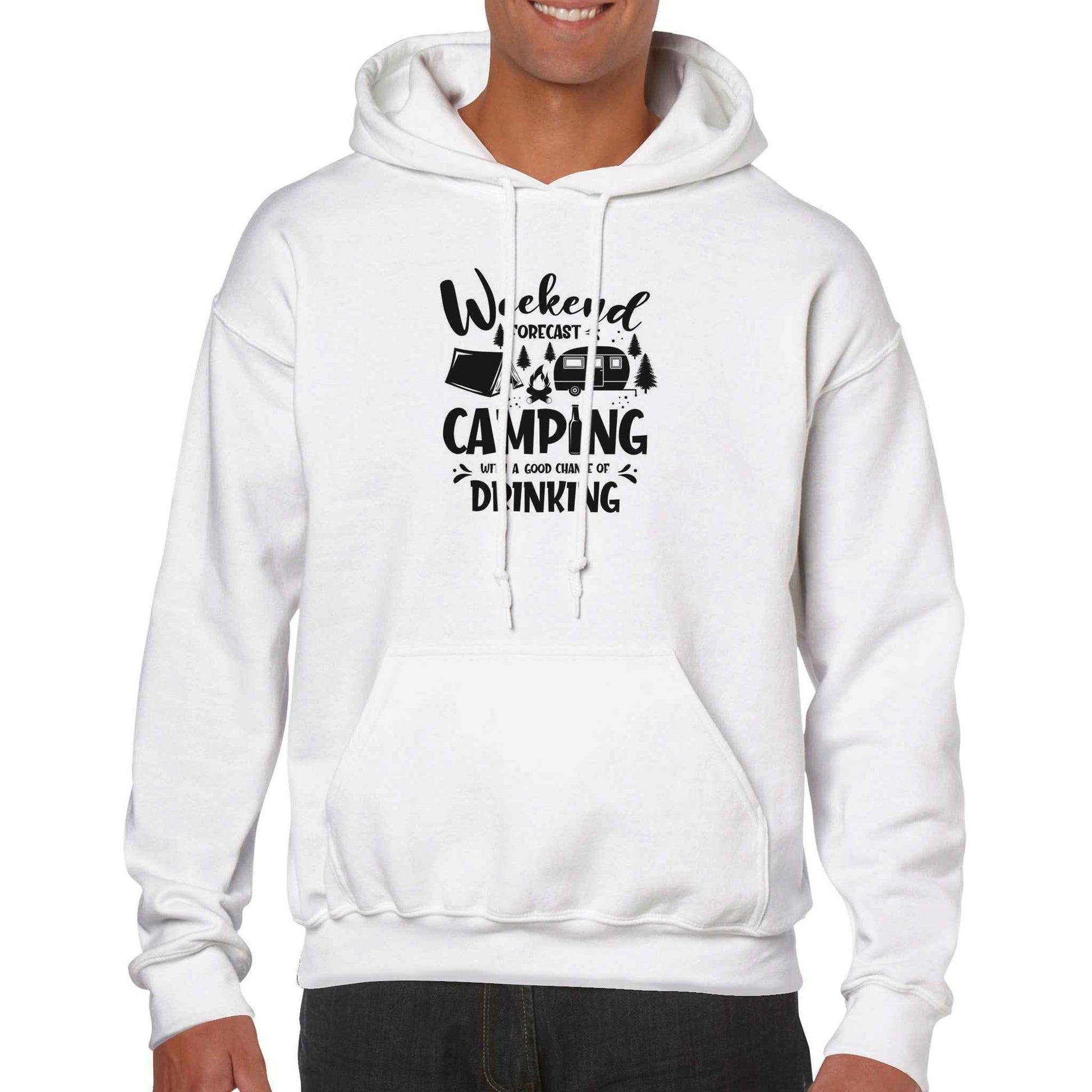 Classic Unisex Pullover Hoodie, Weekend Forecast Camping & Drinking