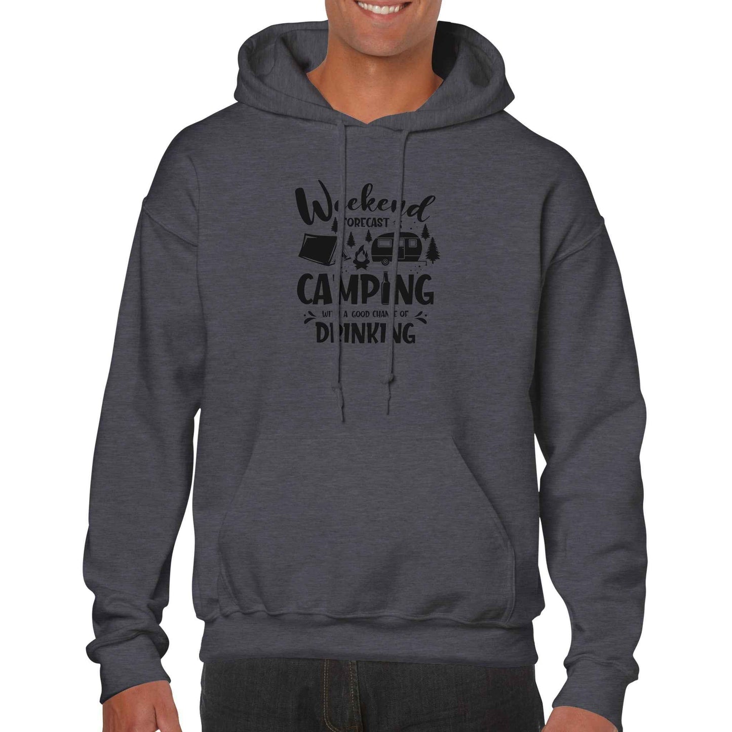 Classic Unisex Pullover Hoodie, Weekend Forecast Camping & Drinking