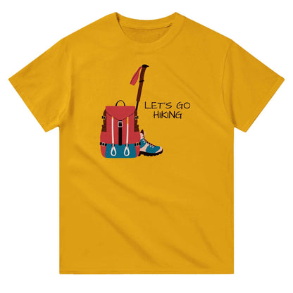 Heavyweight Unisex Crewneck T-shirt "Lets Go Hiking"