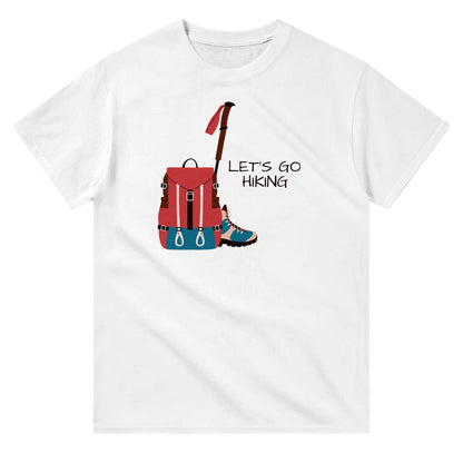 Heavyweight Unisex Crewneck T-shirt "Lets Go Hiking"