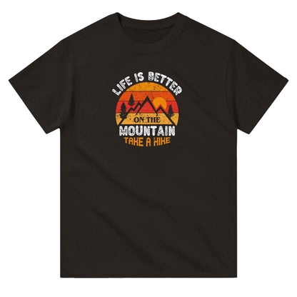 Heavyweight Unisex Crewneck T-shirt "Life is Better in Mountains"