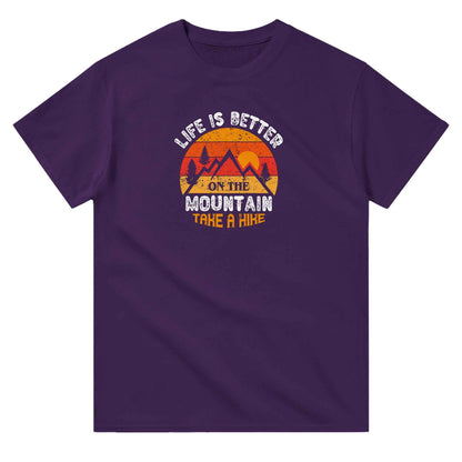 Heavyweight Unisex Crewneck T-shirt "Life is Better in Mountains"