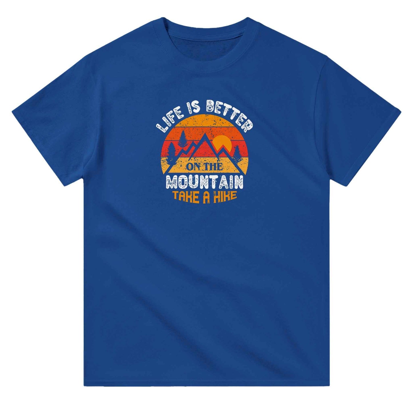 Heavyweight Unisex Crewneck T-shirt "Life is Better in Mountains"