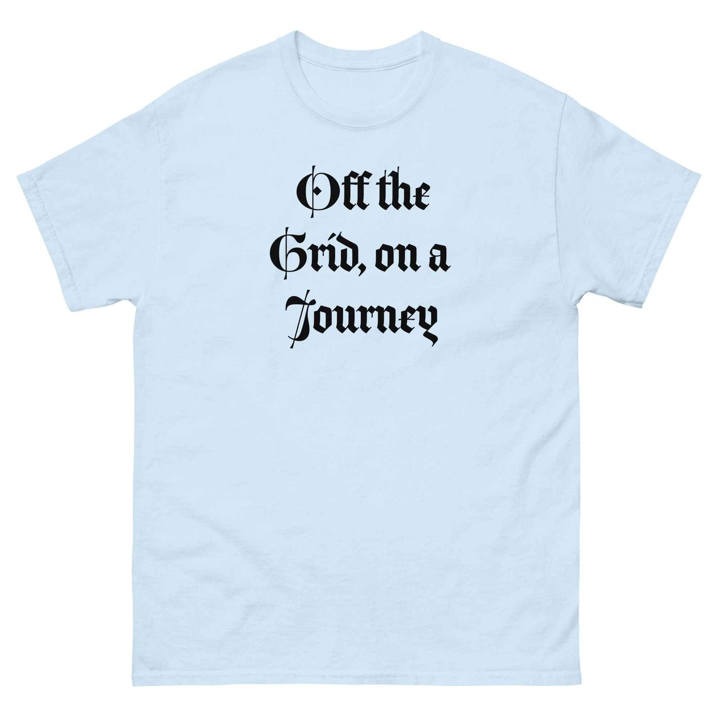 Living Off Grid, Men's classic tee, "Off The Grid, On a Journey"