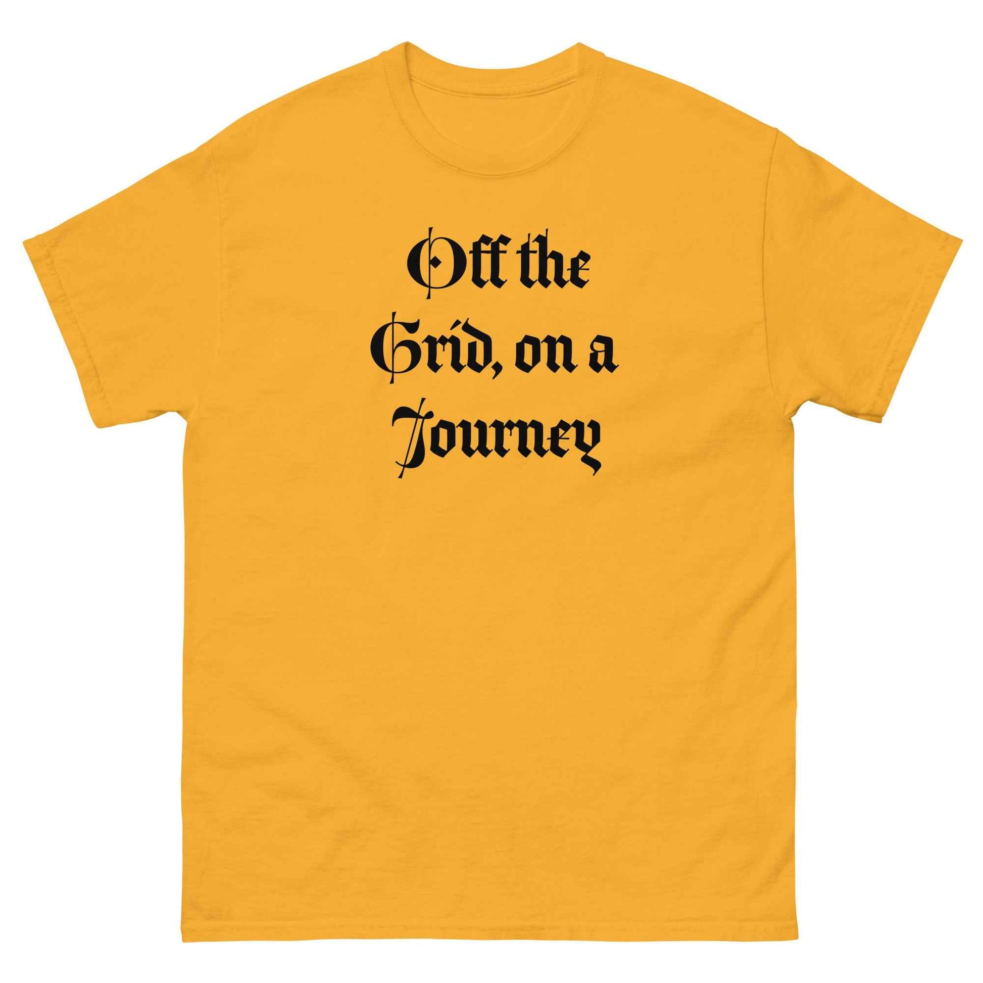 Living Off Grid, Men's classic tee, "Off The Grid, On a Journey"