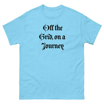 Living Off Grid, Men's classic tee, "Off The Grid, On a Journey"