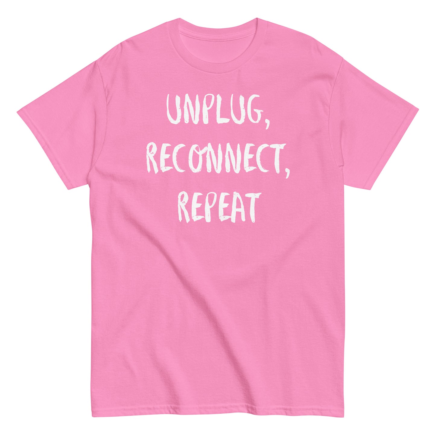 Living Off Grid, Men's classic tee, "Unplug, Reconnect, Repeat