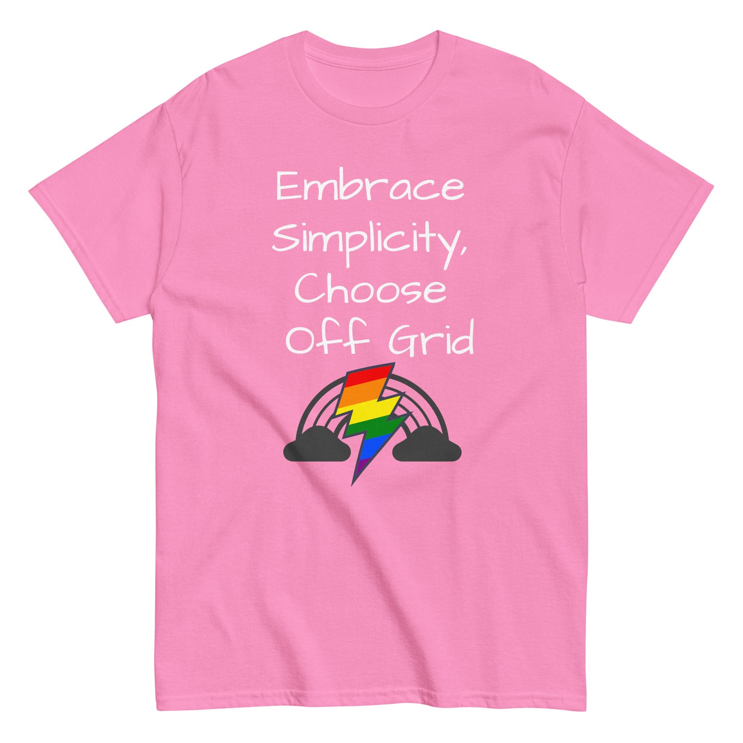 Living Off Grid, Men's classic tee, "Embrace Simplicity"