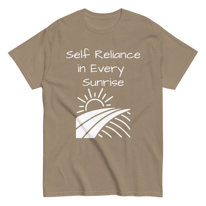 Living Off Grid, Men's classic tee,"Self - Reliance"