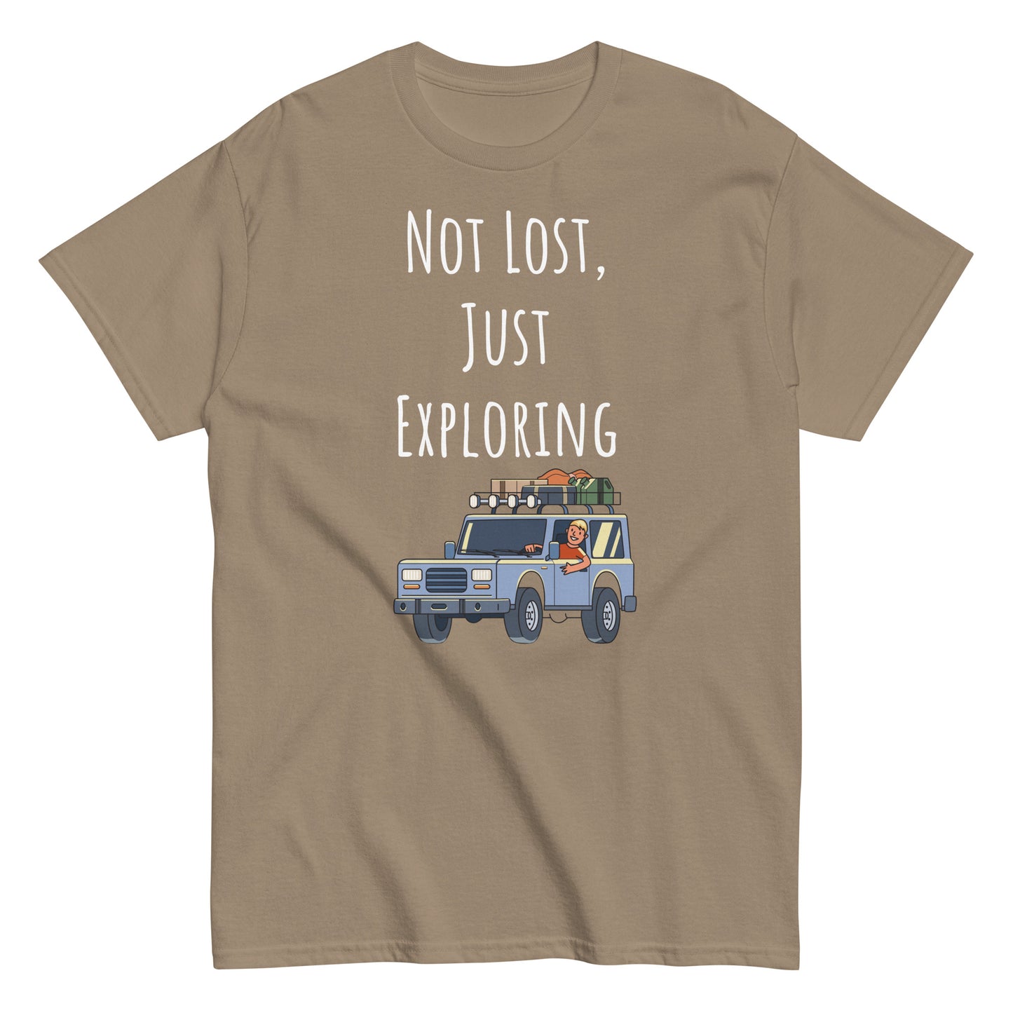 Adventure Survival, Men's classic tee, "Not Lost, Just Exploring"