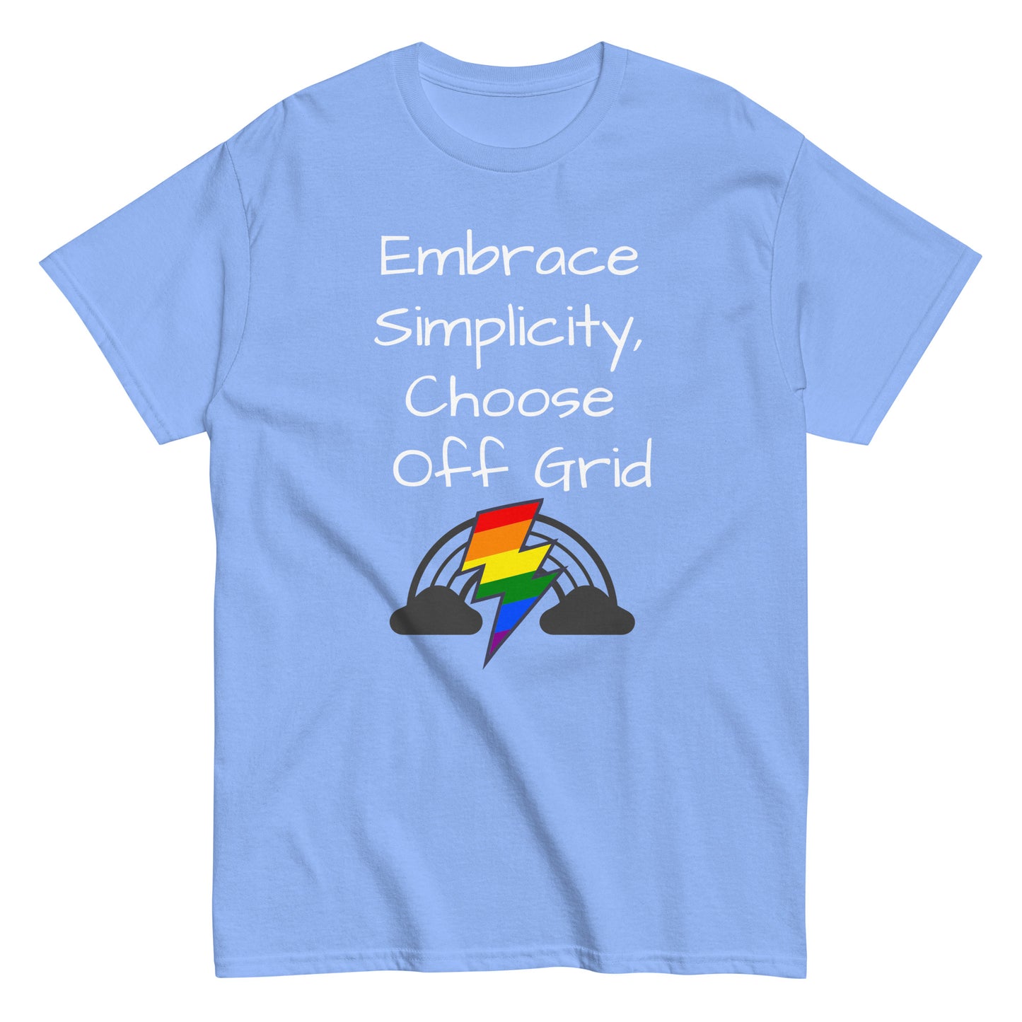 Living Off Grid, Men's classic tee, "Embrace Simplicity"