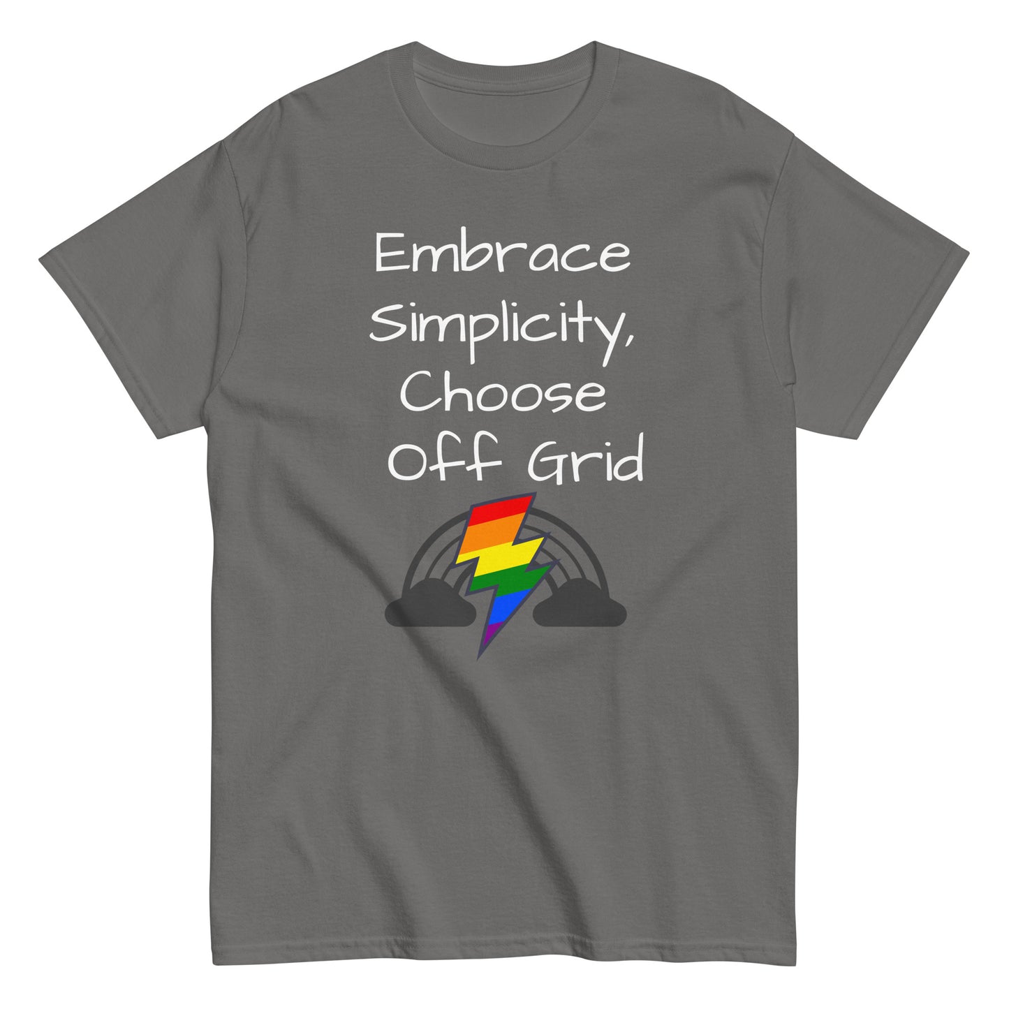 Living Off Grid, Men's classic tee, "Embrace Simplicity"