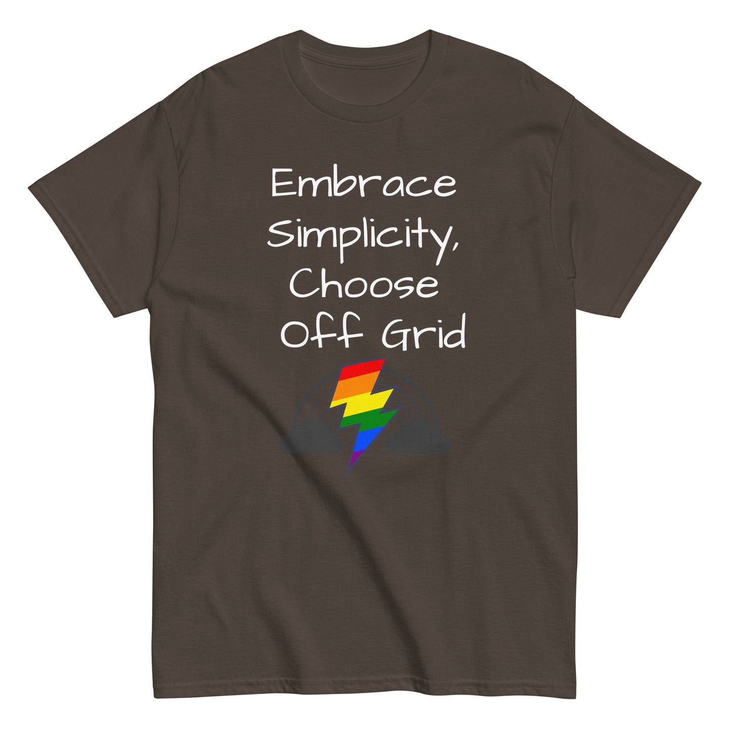 Living Off Grid, Men's classic tee, "Embrace Simplicity"