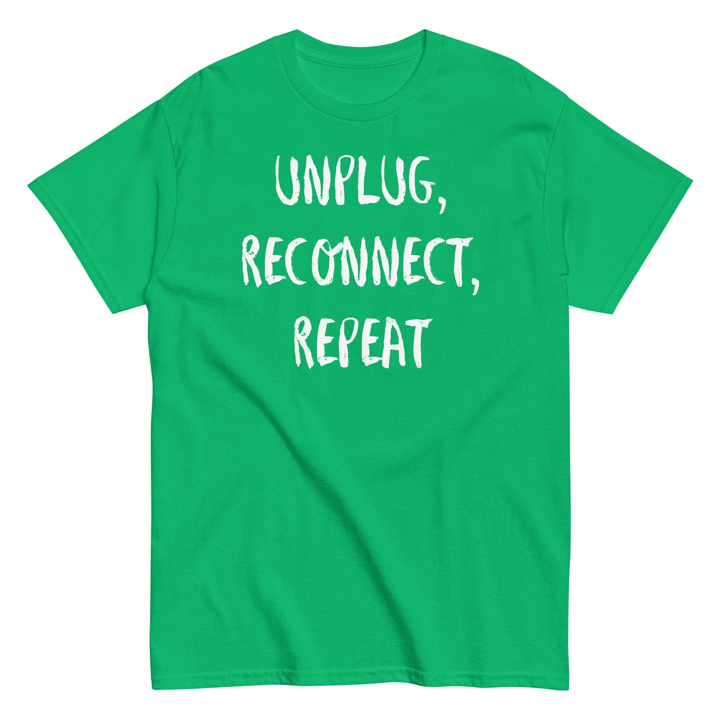 Living Off Grid, Men's classic tee, "Unplug, Reconnect, Repeat