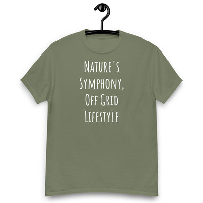 Living Off Grid, Nature's Symphony, Men's classic tee