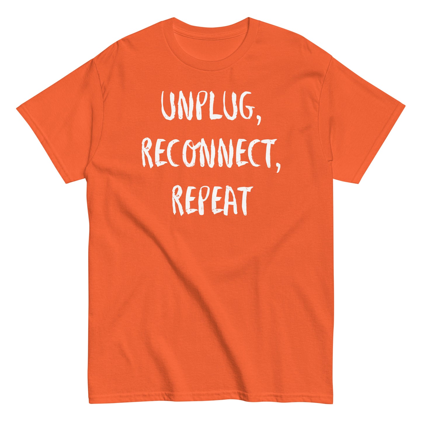 Living Off Grid, Men's classic tee, "Unplug, Reconnect, Repeat