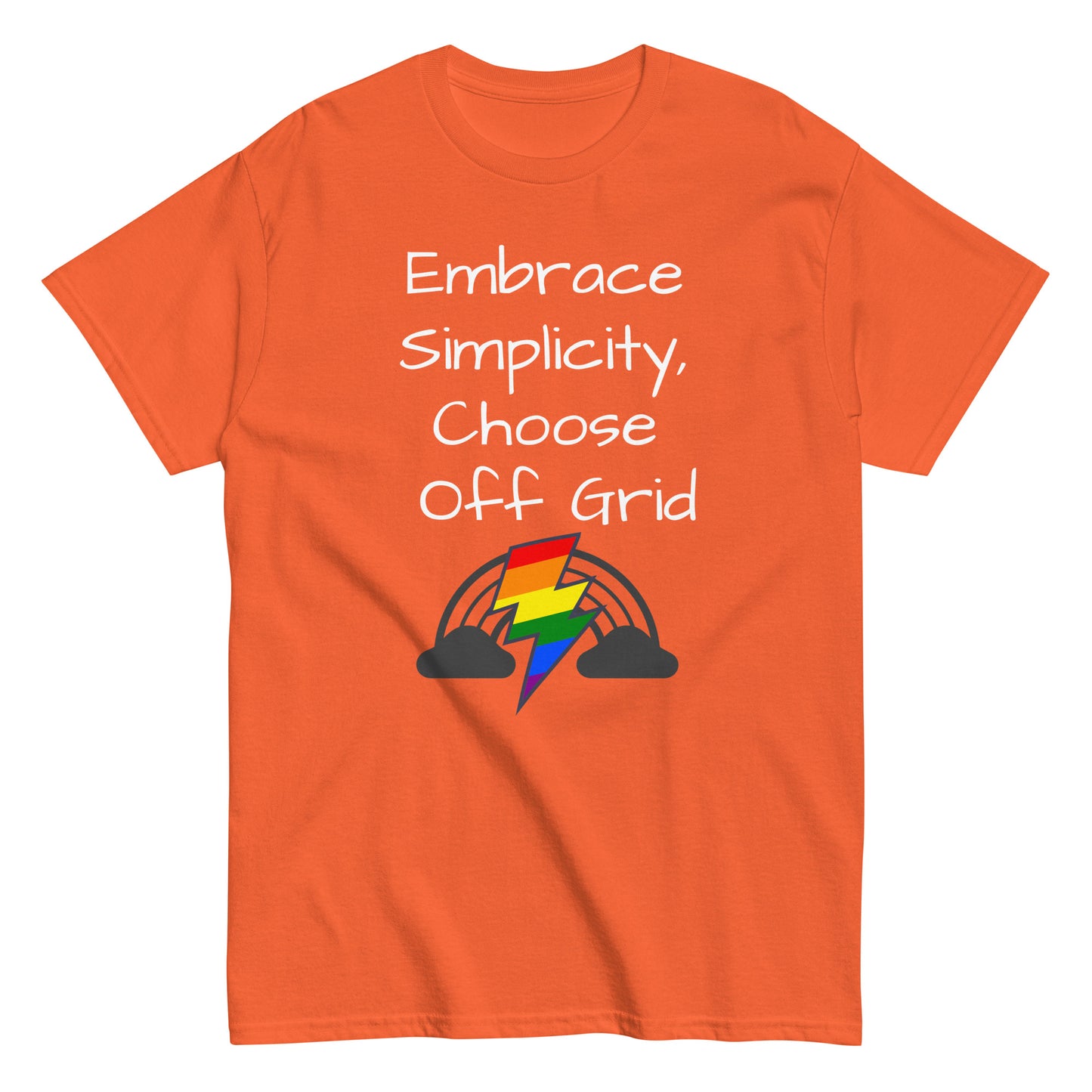 Living Off Grid, Men's classic tee, "Embrace Simplicity"