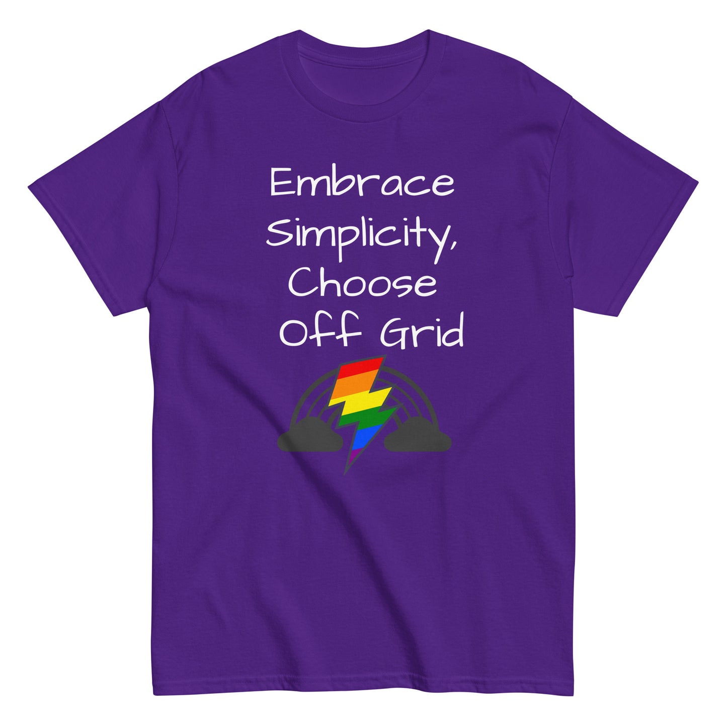 Living Off Grid, Men's classic tee, "Embrace Simplicity"