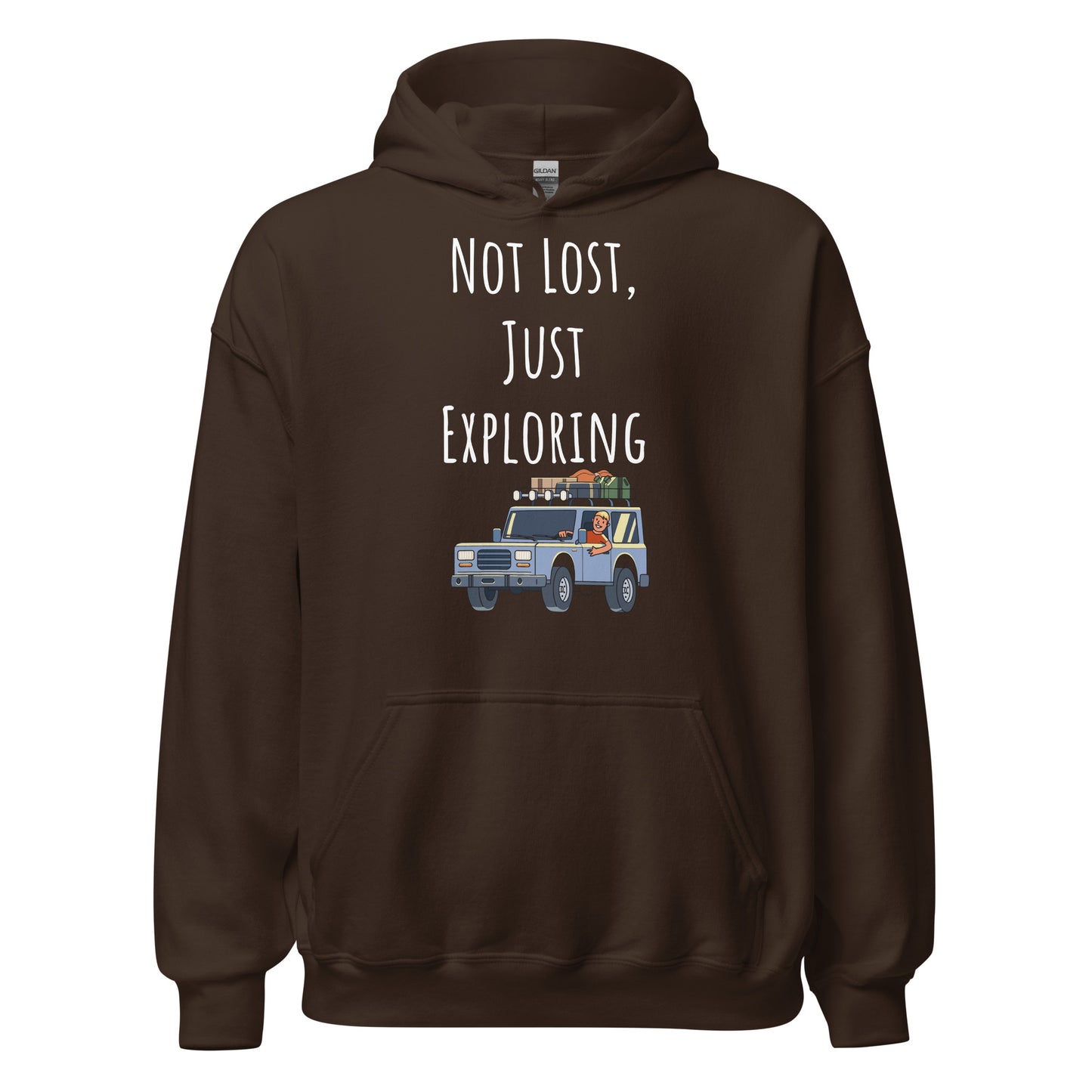 Adventure Survival, Unisex Hoodie, "Not Lost, Just Exploring"