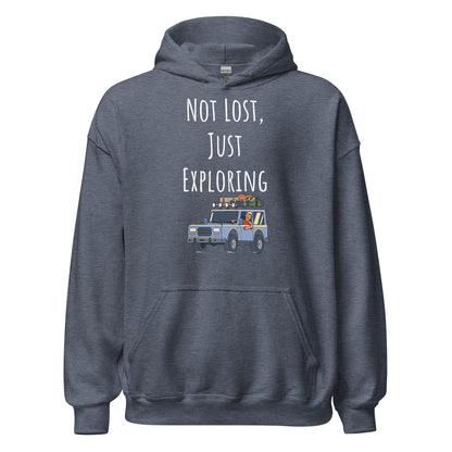 Adventure Survival, Unisex Hoodie, "Not Lost, Just Exploring"