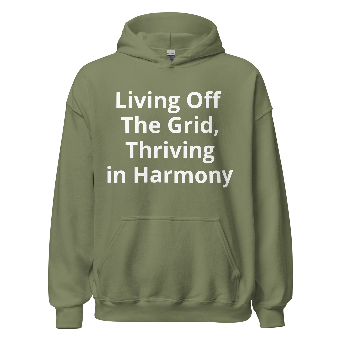 Living Off Grid, Unisex Hoodie, "Thriving in Harmony"