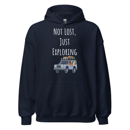 Adventure Survival, Unisex Hoodie, "Not Lost, Just Exploring"